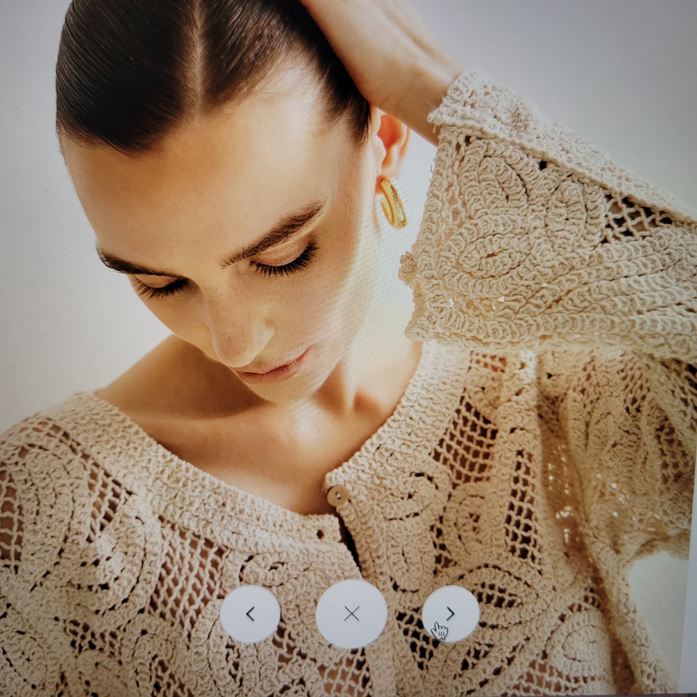 Commense Cream Lace Cardigan - Picture 2 of 11